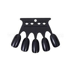 Подсказки для ногтей, цветная палитра для ногтей, с железными кольцами 1шт, овальные, чёрные, 55x76 мм, 10 шт / мешок