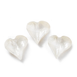 Cabochons de strass en verre, point arrière et dos plaqué, facette, cœur, cristal, 13x12x5mm