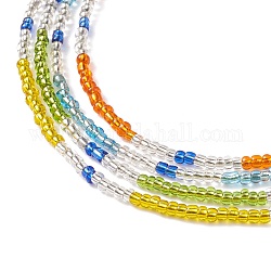 Collier de perles de rocaille de verre pour femme, couleur mixte, 15.83 pouce (40.2 cm)