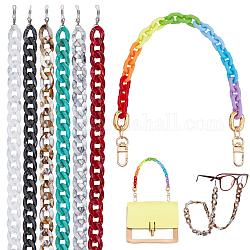 Pandahall elite 7 шт. 7 цвета акриловая цепочка для сумочки и цепочки для очков, разноцветные, 7 шт / комплект