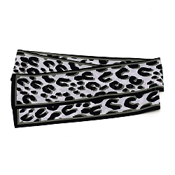 Le sciarpe di seta decorano, collane sciarpa, motivo stampa leopardo, nero, 1150x70x0.5mm