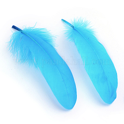 Accessori costume in piuma d'oca, tinto, cielo blu profondo, 160~215x36~47mm