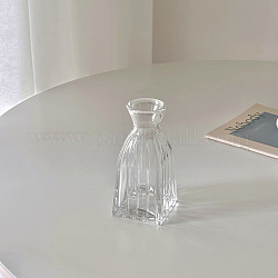 Mini vaso di vetro, accessori per la casa delle bambole con micro paesaggi, fingendo decorazioni di scena, chiaro, 55x55x110mm