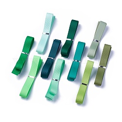 Rubans gros-grain, Rubans de polyester, série verte, couleur mixte, 5/8 pouce (16 mm), environ 1 cour / brin (0.9144m / brin)