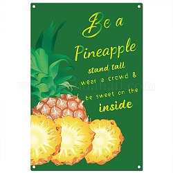 Rechteck mit Wort Vintage Metall Eisen Schild Poster, für die wanddekoration zu hause, Ananas-Muster, 200x300x0.5 mm