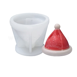 3d weihnachtsmütze diy kerze silikonformen, zur Herstellung von Duftkerzen, weiß, 8.8x7.5 cm, Innendurchmesser: 8x7 cm