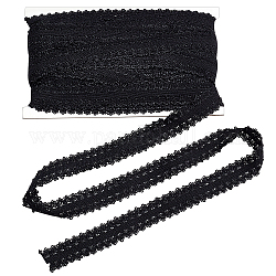 Corde elastiche intrecciate in fibra di polipropilene, accessori per cucire indumenti per tessitura, nero, 22mm, circa 21.87 iarde (20 m)/carta