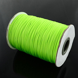 Waxed Polyester Cord, Bead Cord, Lawn Green, 0.5mm, about 169.51~174.98 Yards(155~160m)/Roll