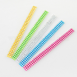 Acrylic Cabochons, Rectangle, Mixed Color, 130x10x3mm