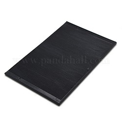 Joyas display placa base de plástico para recogida de rhinestone, negro, 175x110x4mm, Tamaño del espacio de la placa: 1.2~1.8 mm