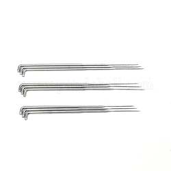 Agujas perforadoras de hierro, herramienta de fieltro de aguja, Platino, 86x5.5x2mm