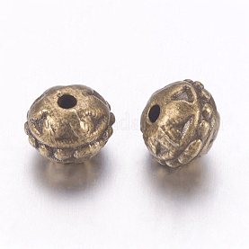 2 Perles Indonésiennes En Alliage Tibétain - Diamètre 17 Mm - Idéales Pour Bijoux DIY