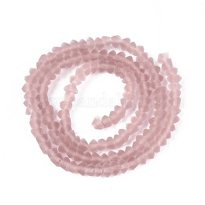 Матовые прозрачные стеклянные бусины GLAA-N016-4mm-25-1