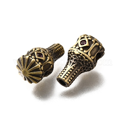 Латунные микро проложить кубического циркония бусы KK-M313-17AG-1