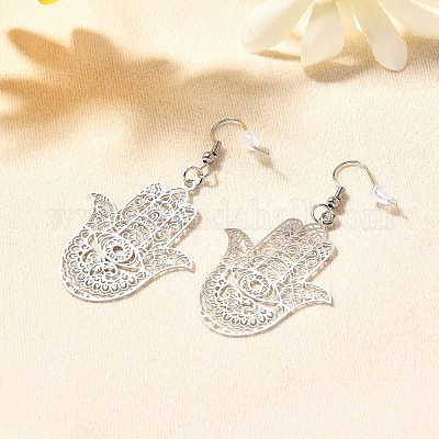 Серьги-подвески из нержавеющей стали 304 EJEW-R015-01P-03-1