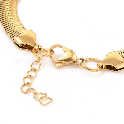 Браслеты-цепочки-ёлочки из нержавеющей стали 304 унисекс BJEW-H541-01C-G-1