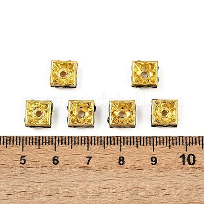 Messing Strass Zwischen perlen&nbsp;RSB074NF-12G-1