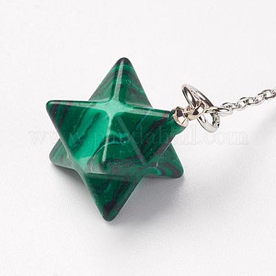 Маятники для биолокации чакр из натуральных и синтетических смешанных камней G-F516-01-1