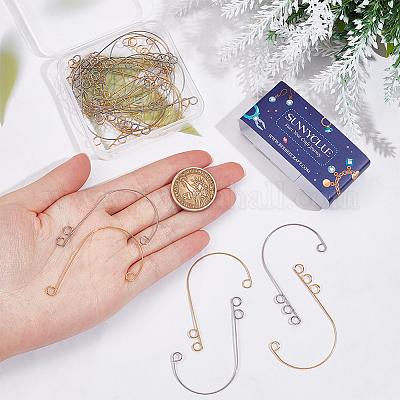 36 шт. 6 стиля фурнитуры для ушей из нержавеющей стали 316 STAS-SC0008-40-1