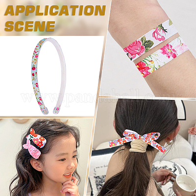 40 ярд 10-х видов плоского полиэстерового эластичного шнура с цветочным принтом OCOR-WR0001-48-1