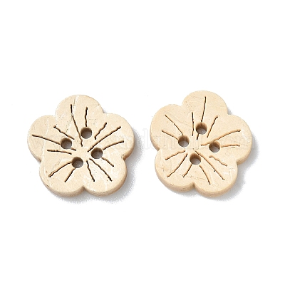 Резные 4-луночное основные пришивания пуговиц в форме цветка NNA0YYS-1
