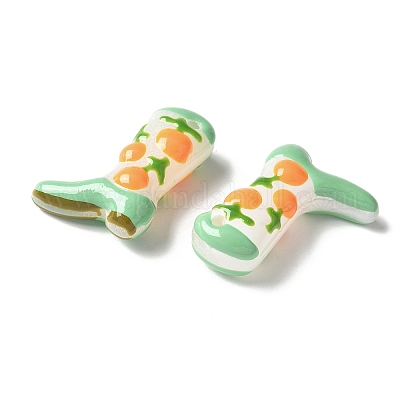 Окрашенные стеклянные бусины эмалевые бусины X-BLOW-D300-01B-1