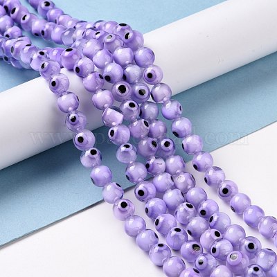 Ручной сглаз бусины круглые пряди из бисера X-LAMP-L055-8mm-21-1