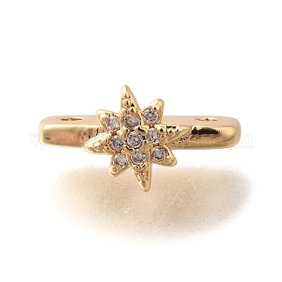 Латунные микропаве прозрачные кубические циркониевые распорки KK-C031-48G-1