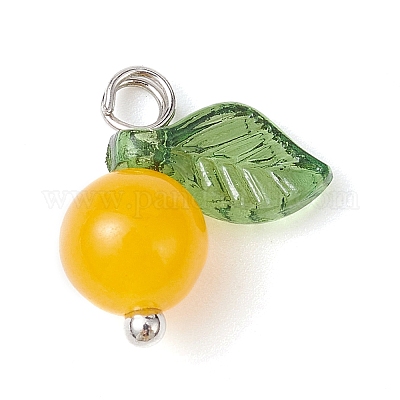 Подвески с фруктами из белого нефрита натурального цвета PALLOY-JF02431-01-1