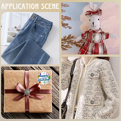 40 шт. латунные пуговицы с 3 отверстиями BUTT-CY0001-18B-1