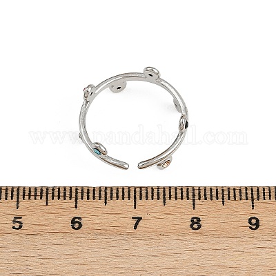 Кольца-манжеты из нержавеющей стали 304 Rhinetsone для женщин RJEW-K301-07P-01-1