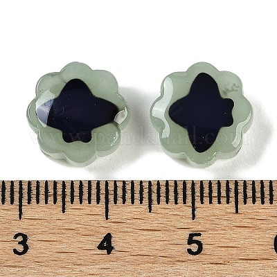 Двухцветные стеклянные бусины для настроения GLAA-Z007-07C-1