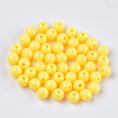Perle di plastica opache&nbsp;X-KY-T005-6mm-605-1