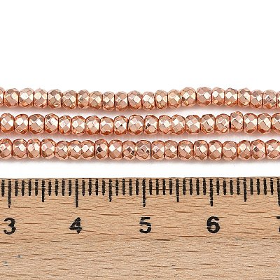 Гальванизировать немагнитных синтетический гематит бисер пряди G-L485-06A-RG-1