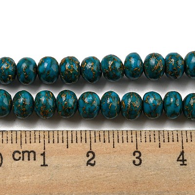 Teints perles synthétiques turquoise brins&nbsp;G-B070-C01-01-1