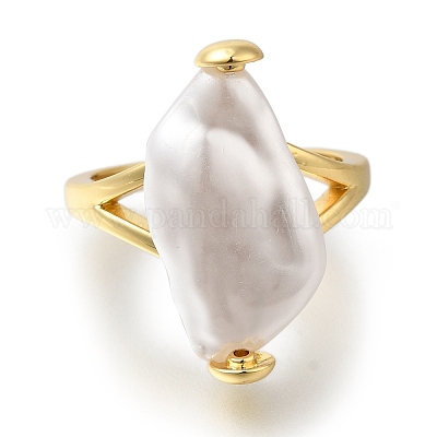 Латунные кольца на палец для женщин с покрытием стойки RJEW-C112-02G-1