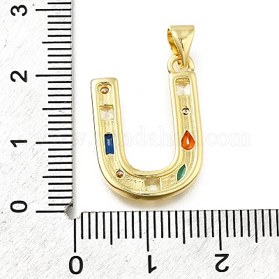 Латунные микропаве прозрачные подвески с фианитом KK-G521-01G-U-01-1