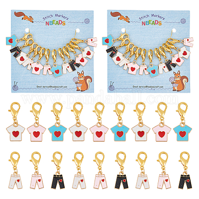 Маркеры петель с замком из сплава эмали HJEW-AB00122-1