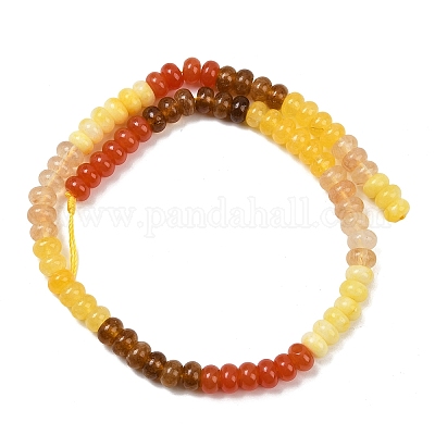 Нити градиентных бусин из натурального белого нефрита G-NH0006-A07-01-1