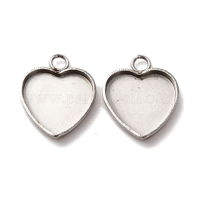 Оправы для подвесок из нержавеющей стали 304 в виде кабошонов STAS-D379-09A-P-1