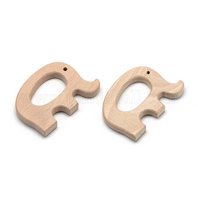 Неокрашенные бука большие подвески WOOD-R263-01-LF-1