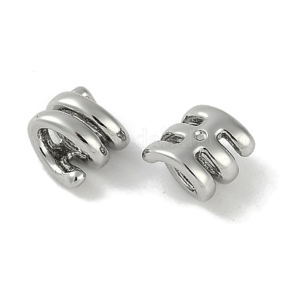 Латунные микро проложить кубического циркония бусы KK-P283-12P-1