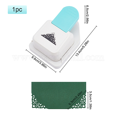 Wholesale FINGERINSPIRE Green Paper Corner Punch 13.4x9.8x6.5cm