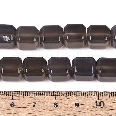 Серые натуральные бусины из агата  G-N353-03A-01-1