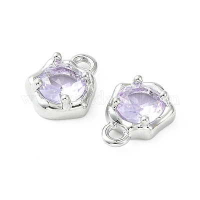 Латунные микро проложить кубического циркония подвески KK-L208-10P-01-1