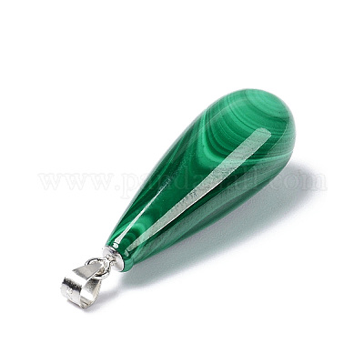 Природного малахита подвески G-C033-04P-1