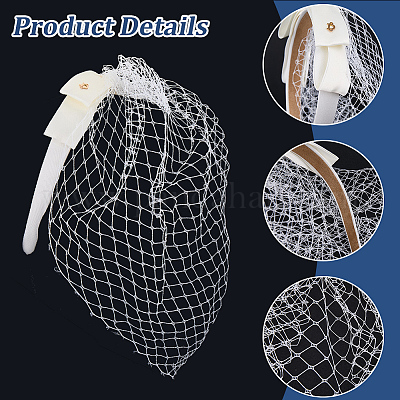 Марлевая сетка вуаль ткань бант резинки для волос&nbsp;AJEW-WH20018-96-1