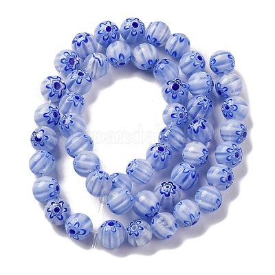 Ручной работы millefiori стеклянные бусины нитки LAMP-G164-05K-1