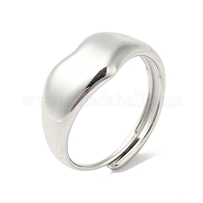 Женское регулируемое кольцо в форме сердца из нержавеющей стали 304 RJEW-I085-20P-1