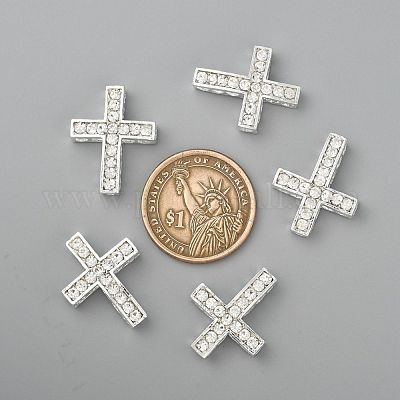 Бусины из сплава и страза RB-C1343-01S-1